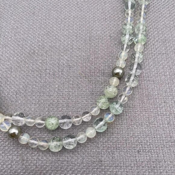 Multi Gemstone Ball Beaded Toggle Necklace 52 Inch - Picture 8 of 9